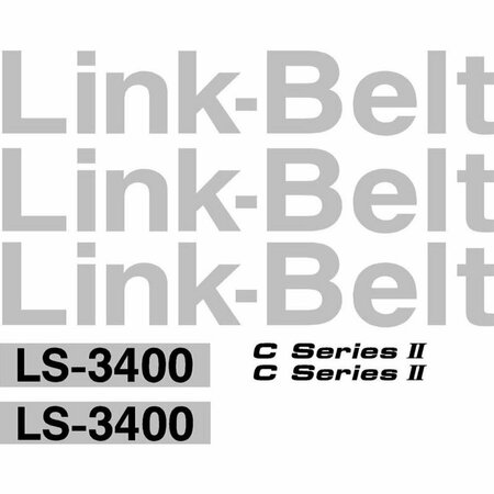 AFTERMARKET Link-Belt LS-3400 Excavator Decal Set LBLS3400IIDECALSET